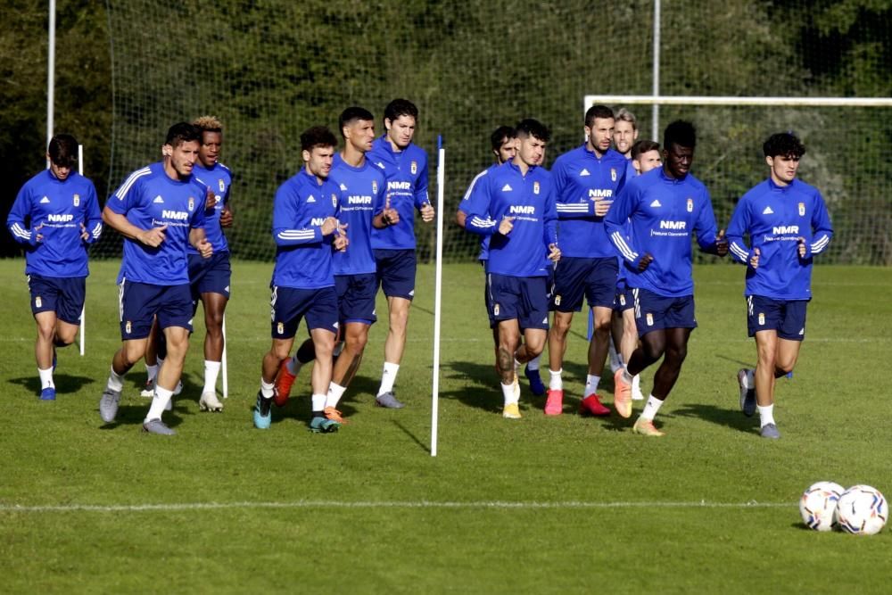 Entrenamiento del Oviedo en El Requexón