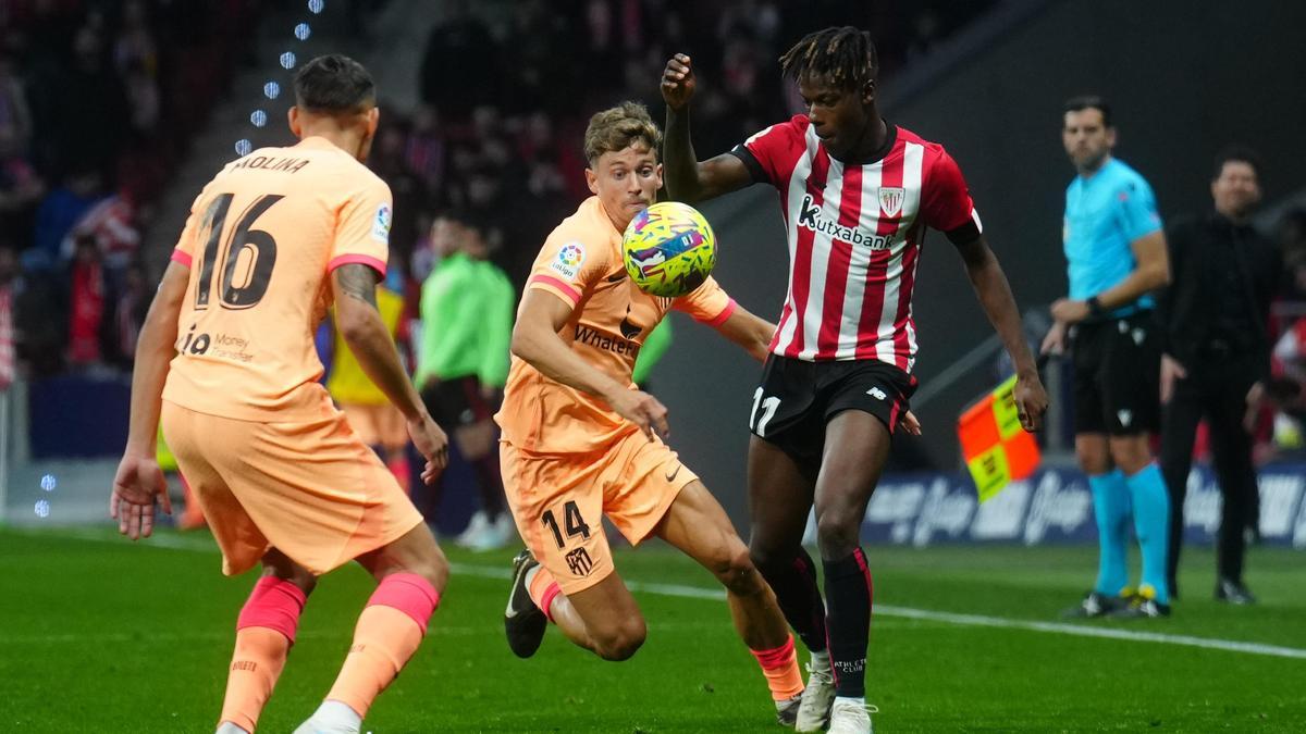 El Atlético de Madrid superó al Athletic Club en el Metropolitano.