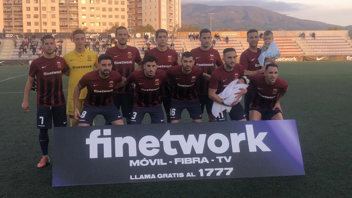 El once de ayer  del Eldense en  el debut liguero.