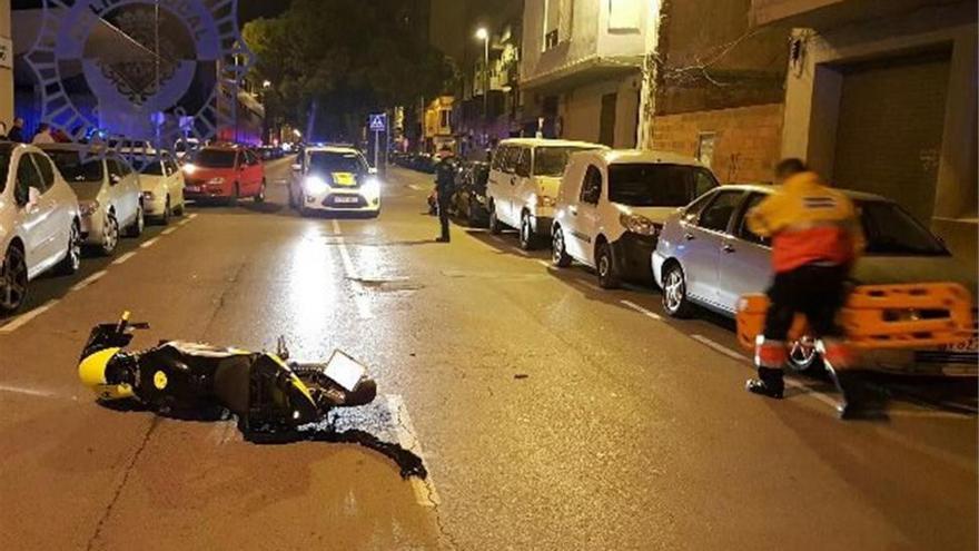 Muere un motorista al salirse de la vía en la calle Escalante de Castellón