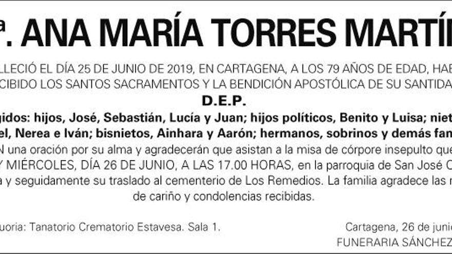Dª Ana María Torres Martínez