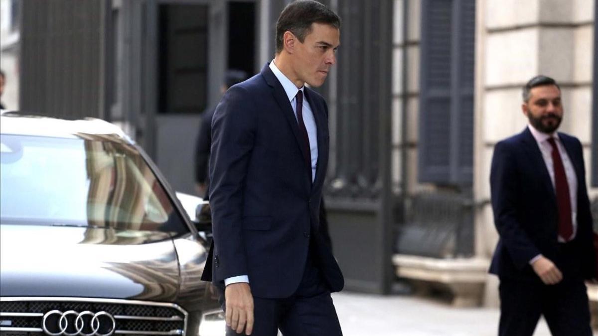 Pedro Sánchez llega al Congreso para la sesión de control al Gobierno