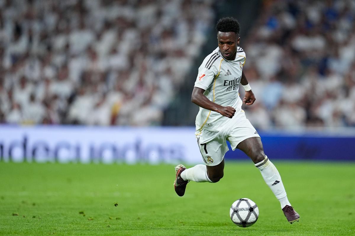Vinicius, en un partido con el Real Madrid