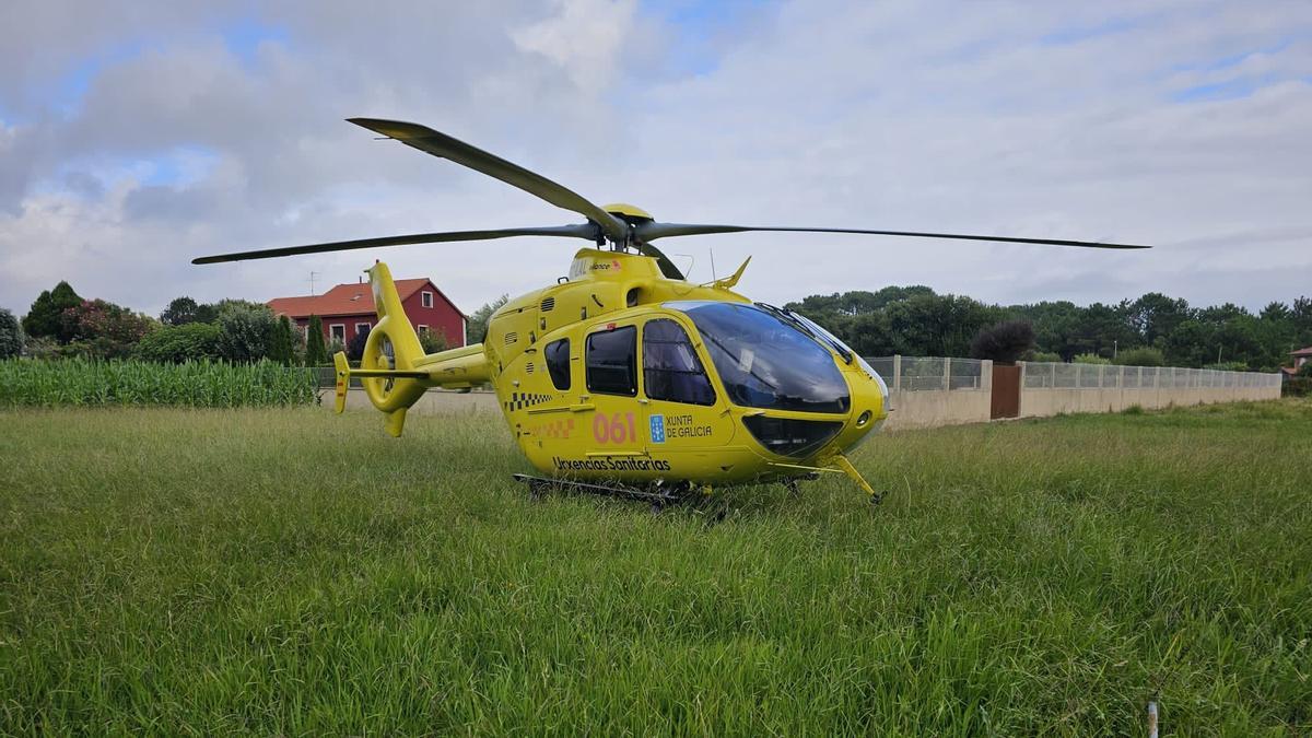 Emerxencias de Galicia movilizó al lugar un helicóptero medicalizado