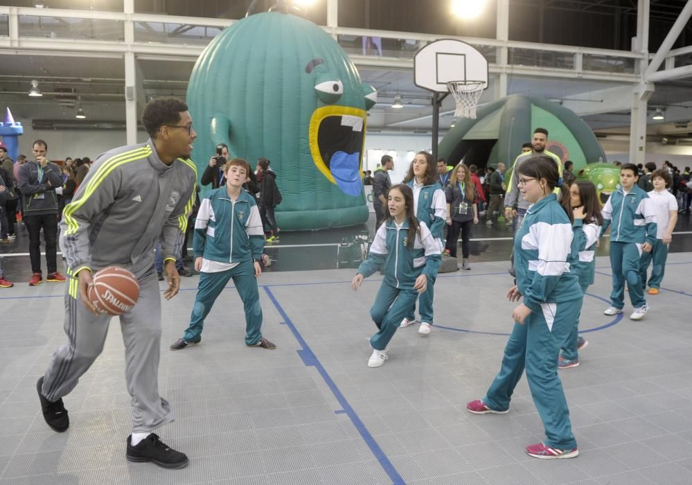 Niños en la Fan Zone de la Copa del Rey A Coruña