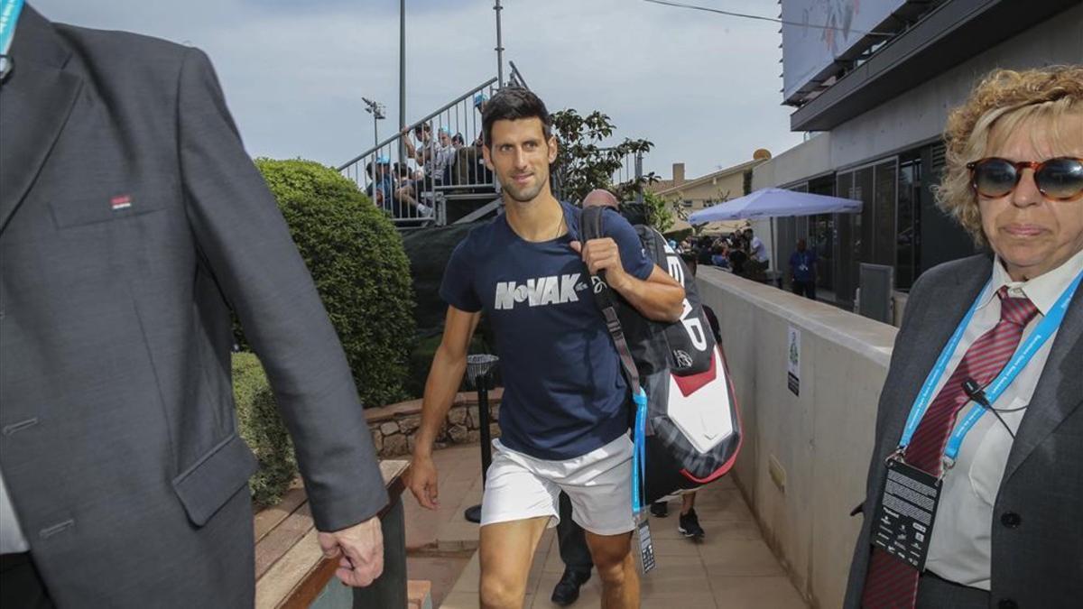 Djokovic se entrenó este lunes