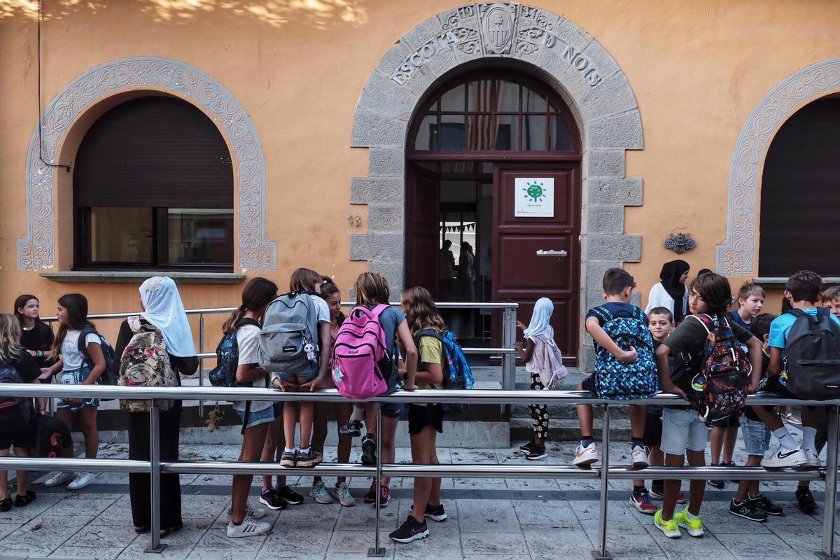 Vuelta al cole en la escuela Josep Maria Xandri, de Sant Pere de Torelló