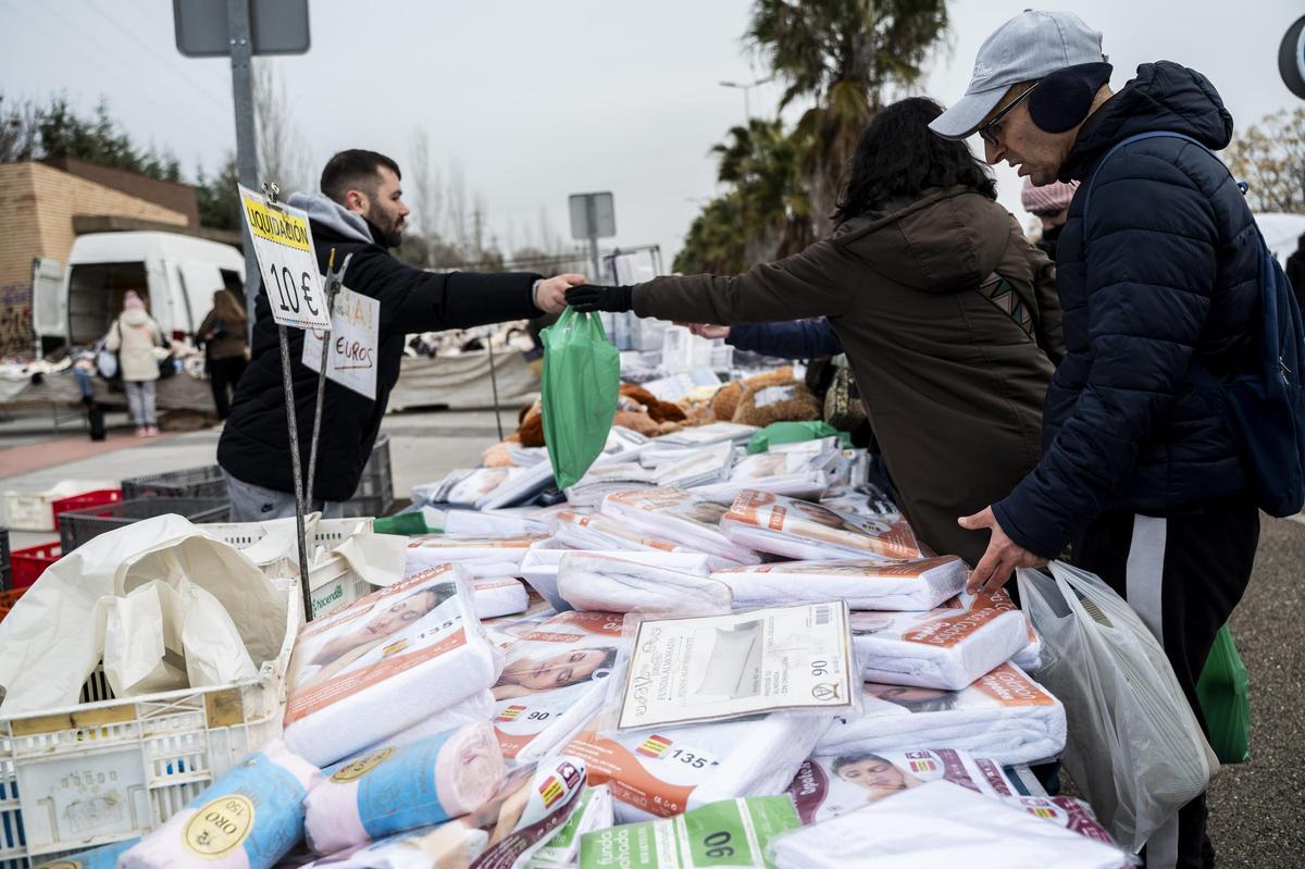 Mercadillo en Cáceres, este mes de enero.