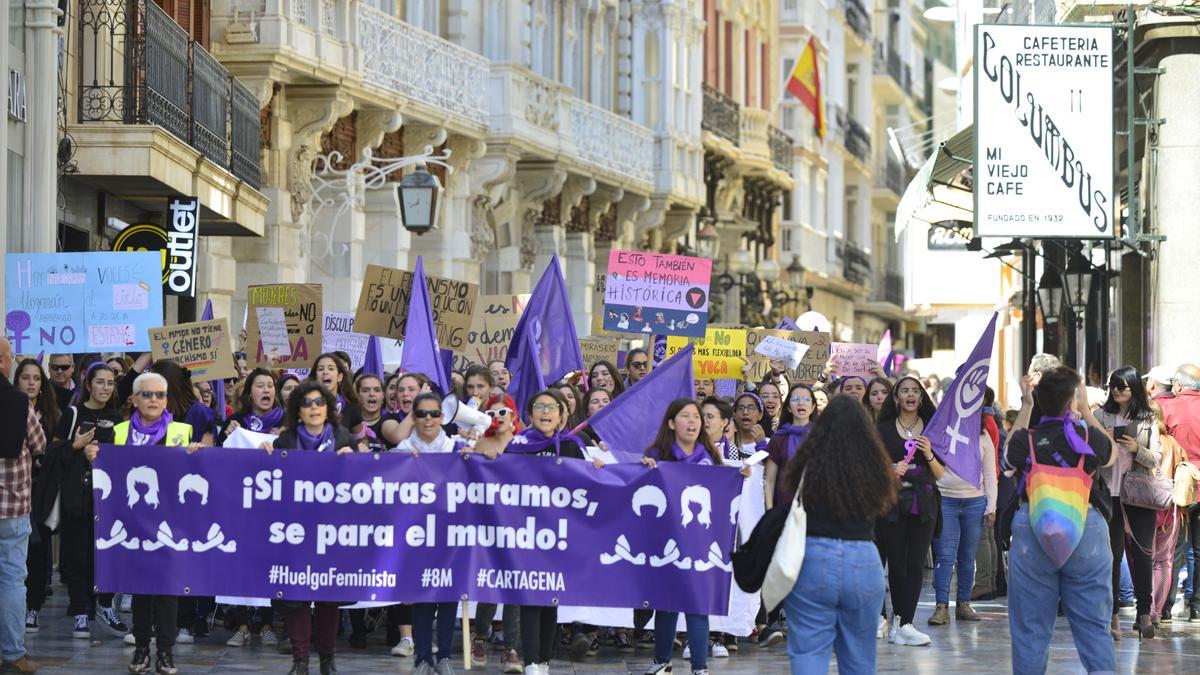 Manifestación del 8M de 2020 en Cartagena