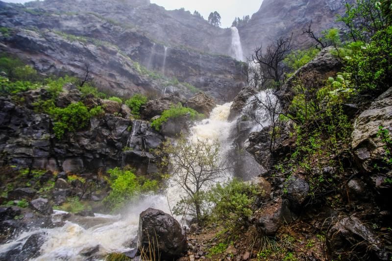 'Filomena' continúa dejando lluvias y llenando presas este jueves en Gran Canaria