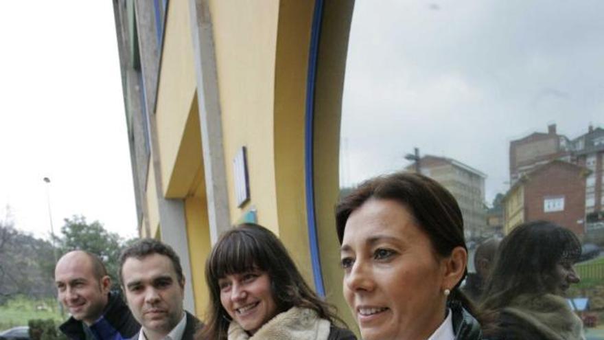 Carlos Mesa, Fernández, Helena Gatón y Mar Serrano, ayer, en Las Vegas.