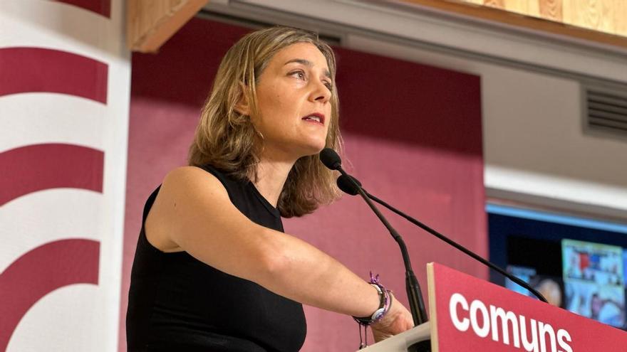 La líder de los Comuns en el Parlament, Jéssica Albiach, en el consejo nacional de la formación