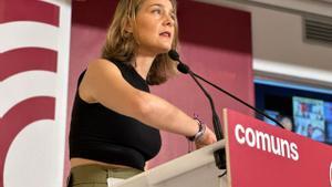 La líder de los Comuns en el Parlament, Jéssica Albiach, en el consejo nacional de la formación