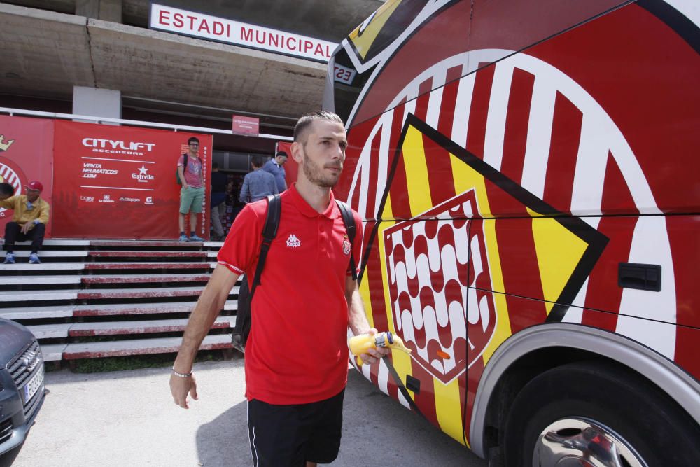 L'expedició del Girona FC surt cap a Pamplona