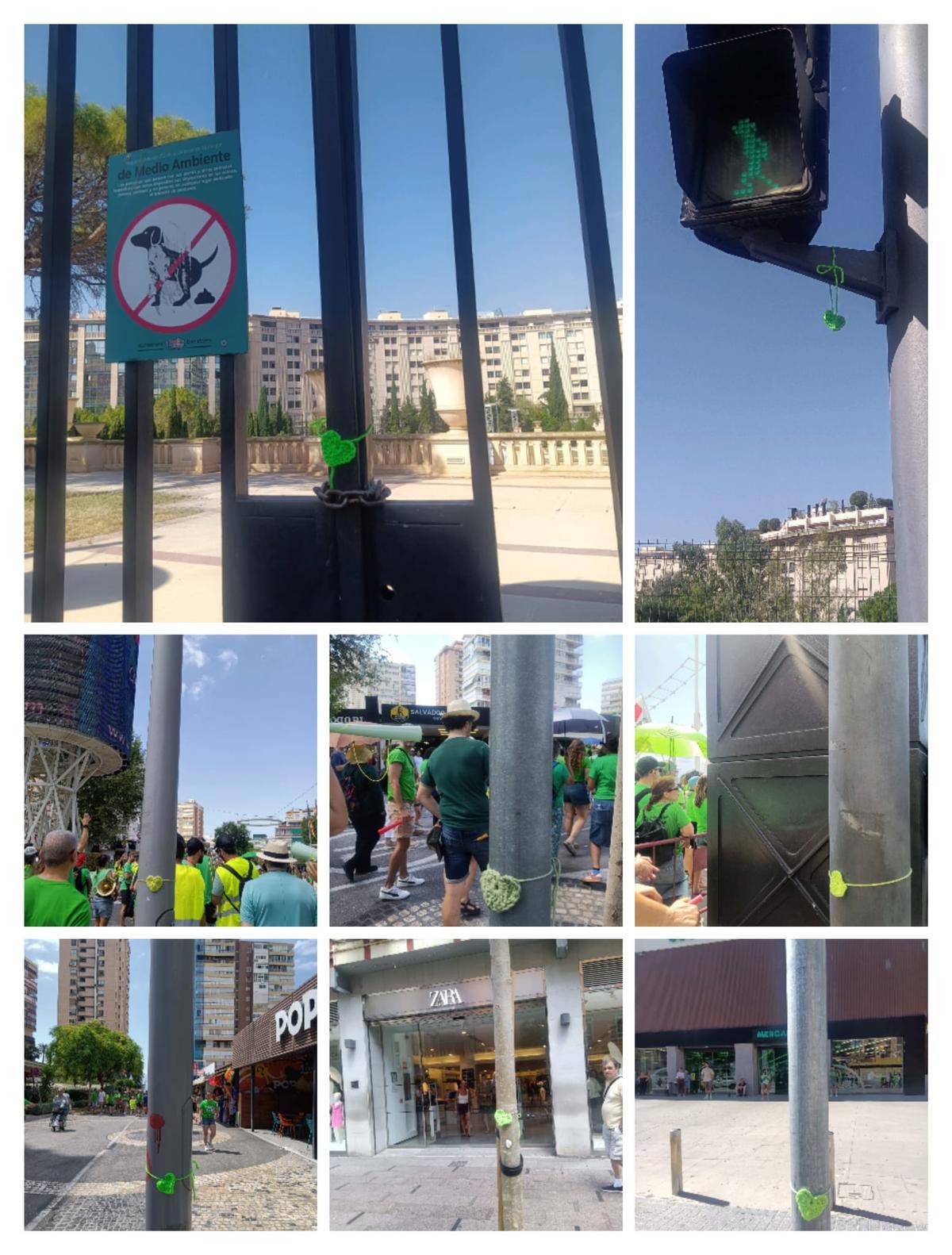 Las protestas crean sus símbolos como el "ganxet combatiu" que han colgado por las calles.