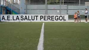 El Club de Fútbol Pere Gol, uno de los tres campos de Badalona afectados por el positivo de legionela.