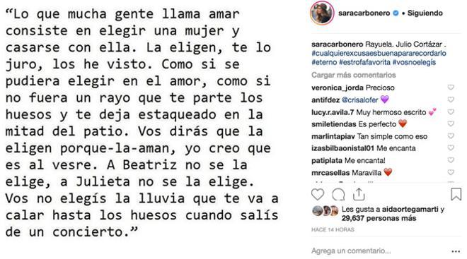 A Sara Carbonero, esto le inspira San Valentín