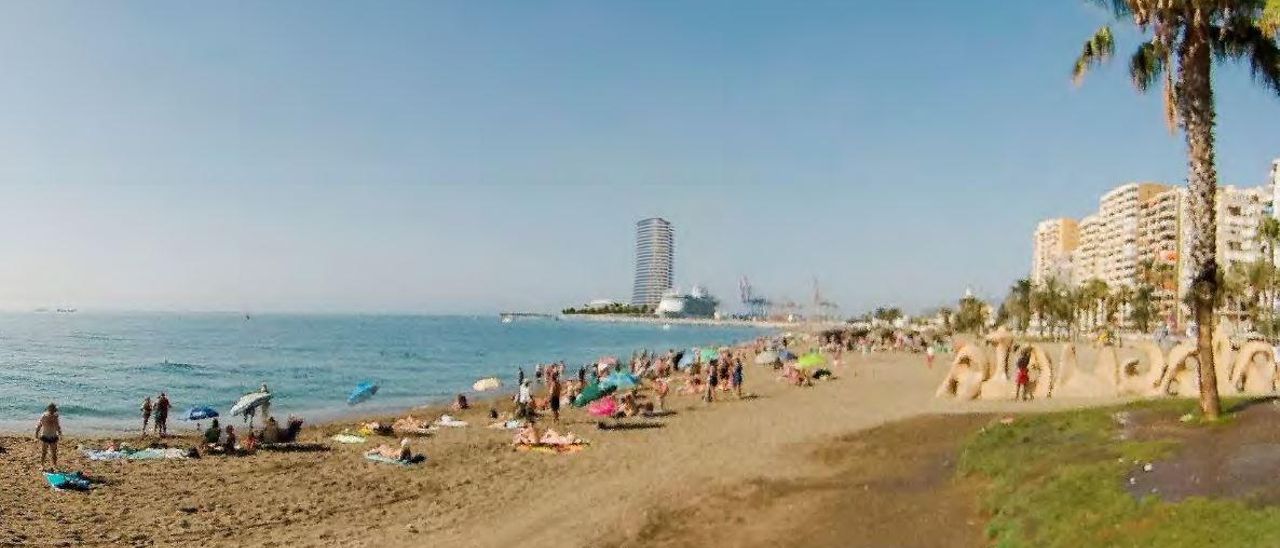 Infografía de la Torre del Puerto desde La Malagueta.