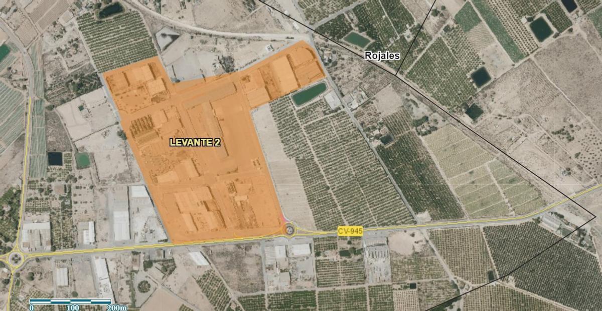 Ubicación del polígono industrial junto a la Cv-945