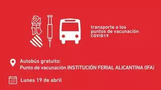 Consulta aquí los horarios de los autobuses hacia los "vacunódromos" en la provincia de Alicante