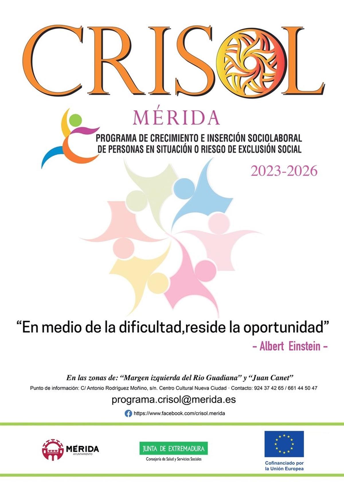 Cartel del programa 'CRISOL de Mérida'