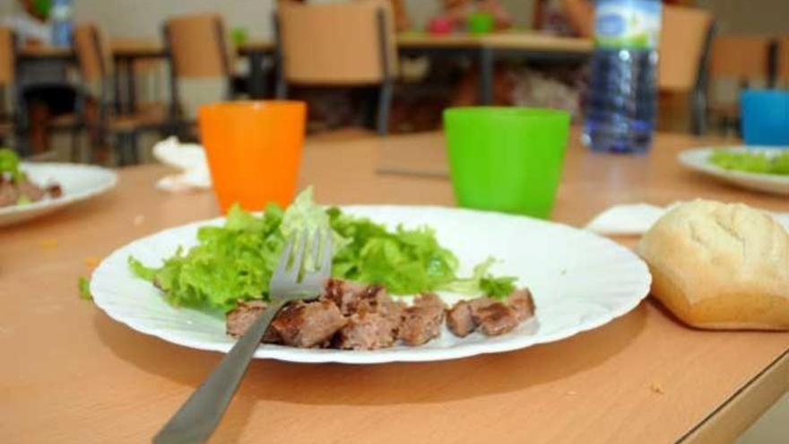 Imagen de un comedor escolar de un colegio gallego // Bernabé/Javier Lalín