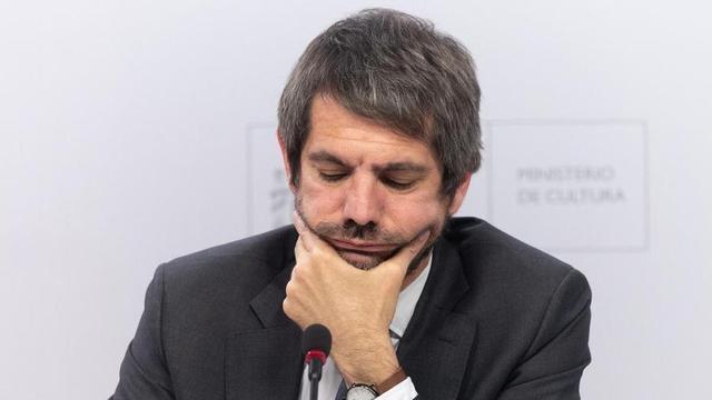 El ministre de Cultura, Ernest Urtasun, durant un acte institucional el mes de maig passat