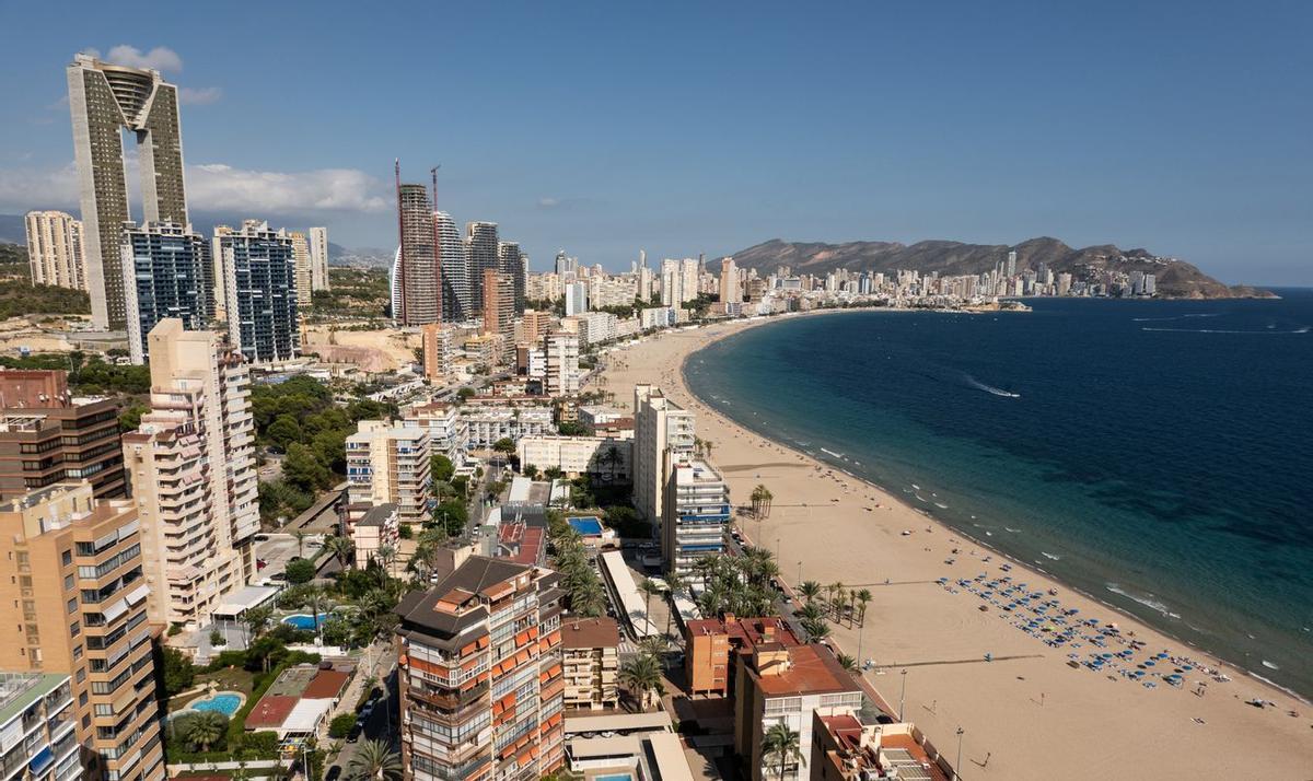 Die Touristenhochburg Benidorm an der spanischen Mittelmeerküste.
