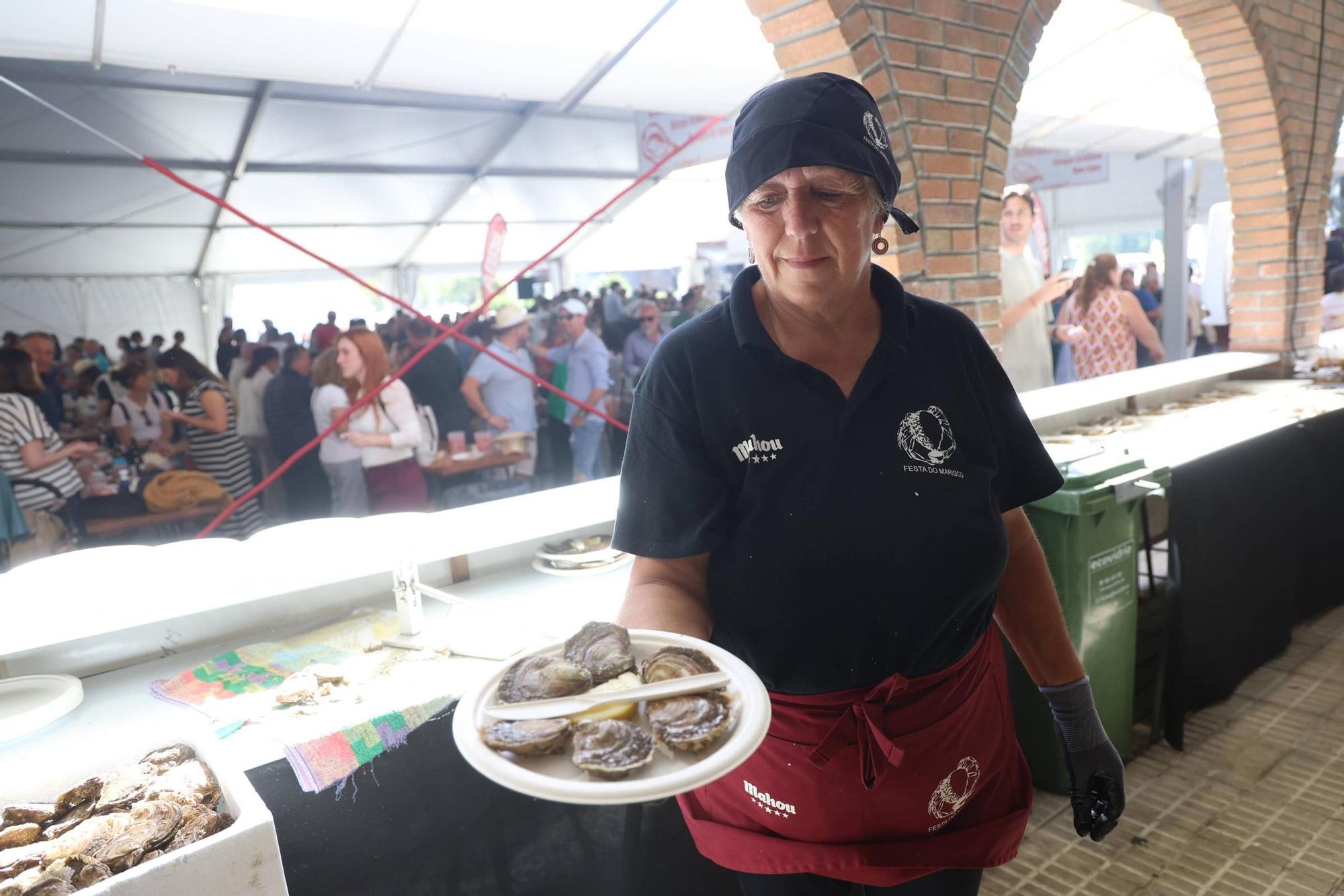 La Festa do Marisco de O Grove, esta mañana.