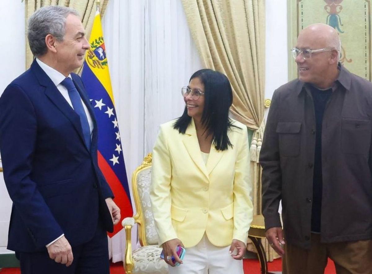 Zapatero demana a Delcy Rodríguez una amnistia «tan àmplia com sigui possible»