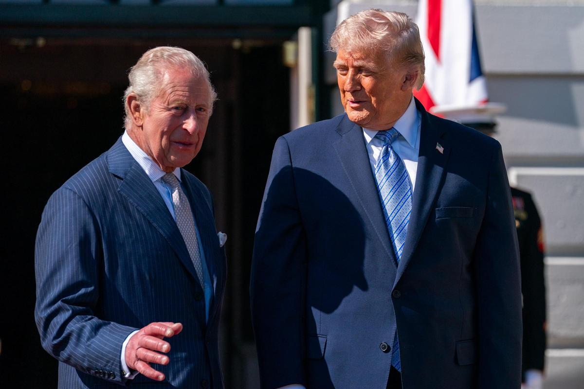 Trump recibe al rey Carlos III de Inglaterra en la Casa Blanca