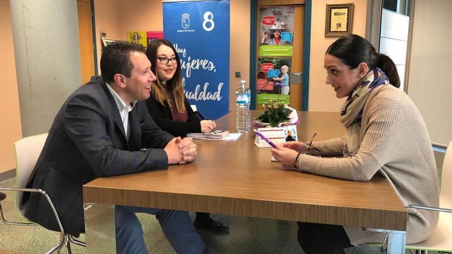 Moreno, Blaya y Barquero en la reunión de ayer.