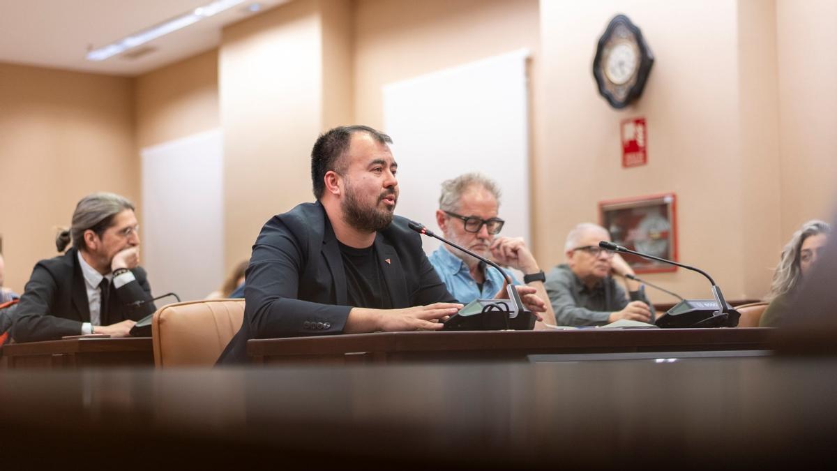 Nahuel González, en una comisión celebrada en el Congreso de los Diputados