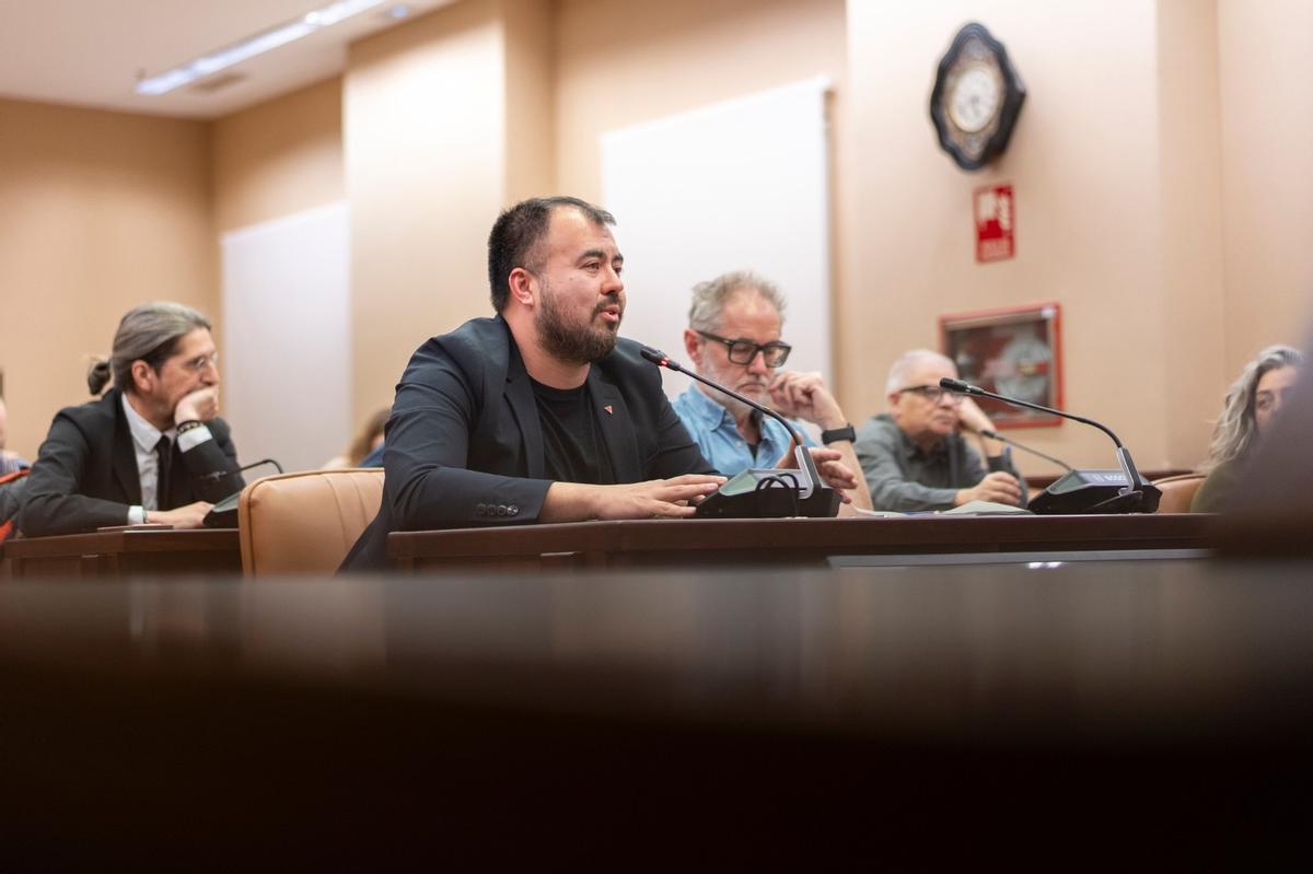 Nahuel González, en una comisión celebrada en el Congreso de los Diputados