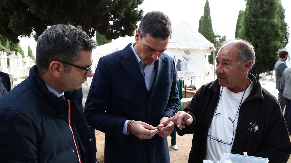 Spanish PM Sanchez visits mass grave containing the remains of people killed by late Spanish dictator Francisco Franco's forces in cemetery in Valladolid