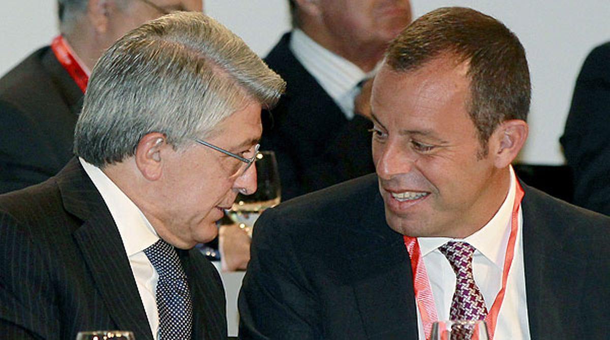 El president de l’Atlètic de Madrid afirma que el fitxatge del davanter asturià és un dels que millor han caigut en la història del club.