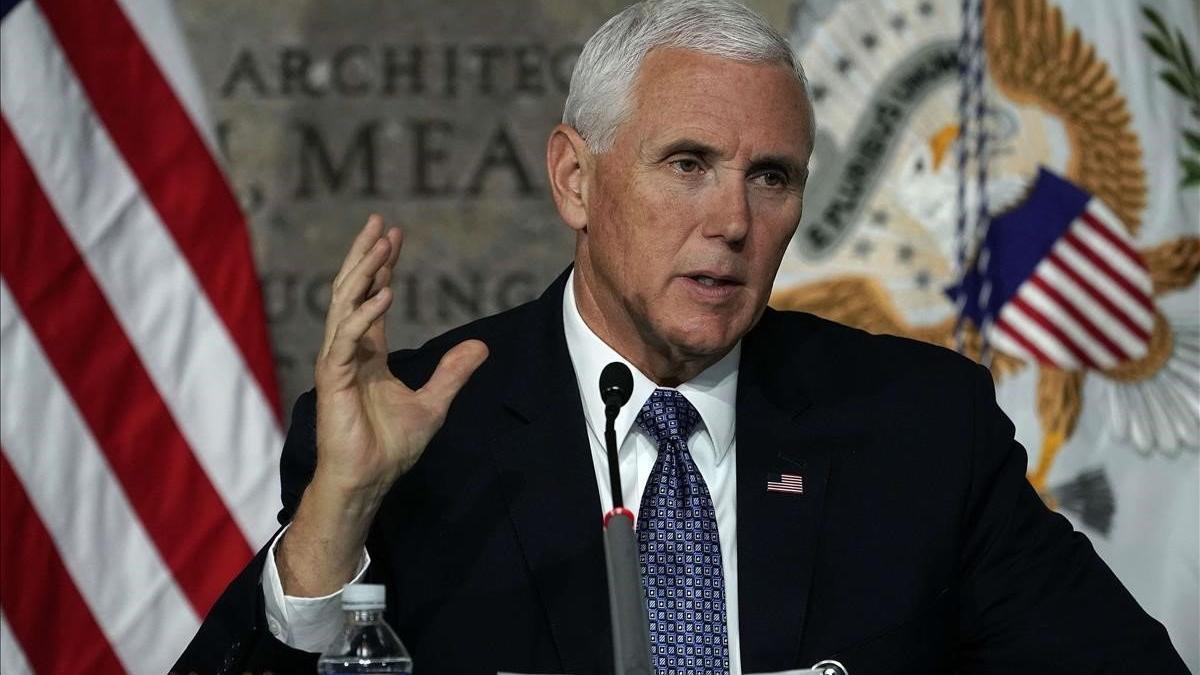 Mike Pence, durante un acto en Washington.