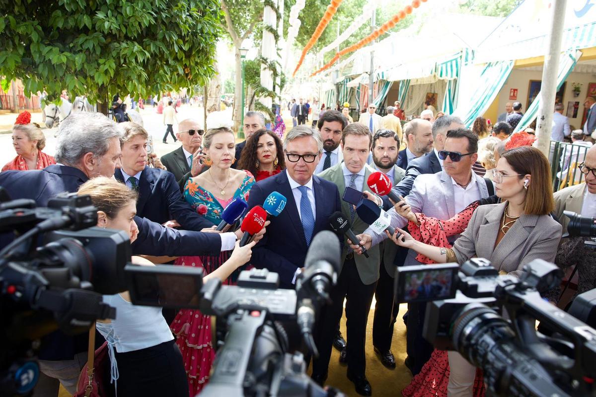 Manuel Gavira, en su atención a medios en la Feria.