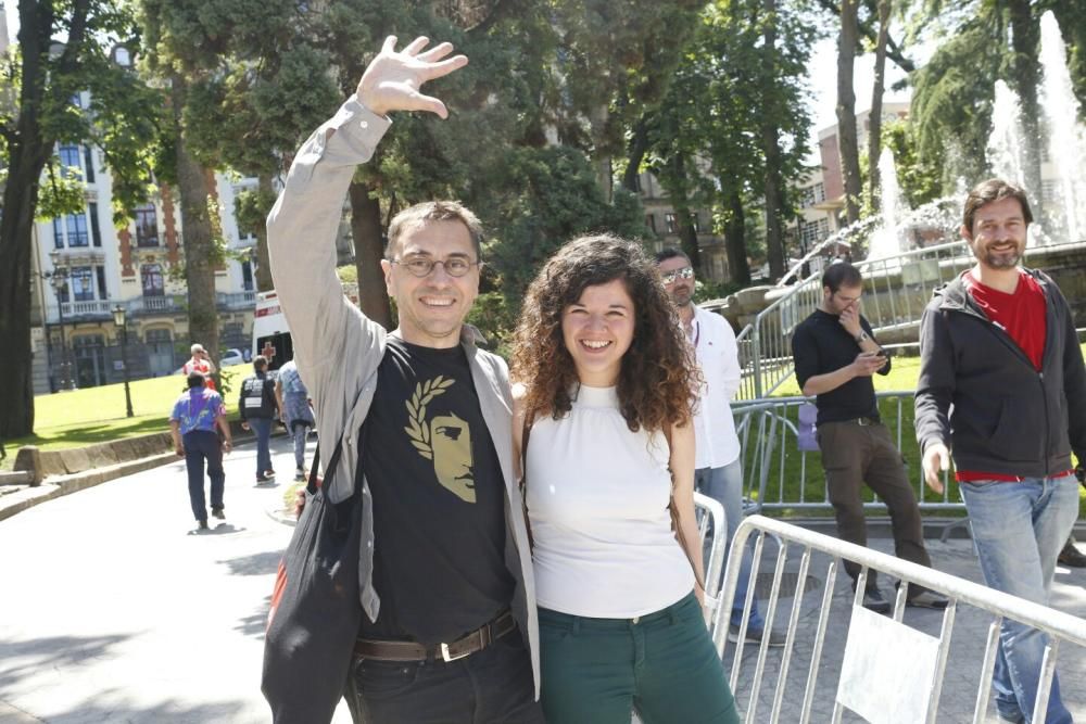 Acto electoral de Podemos en Oviedo con Juan Carlos Monedero