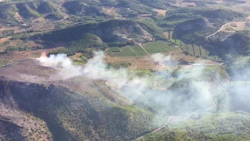 El incendio de la Calderona en Gàtova, a vista de pájaro