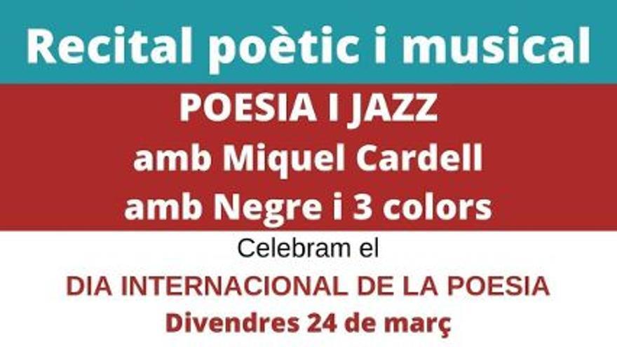 Recital poético y musical con Miquel Cardell y Negre i 3 colors