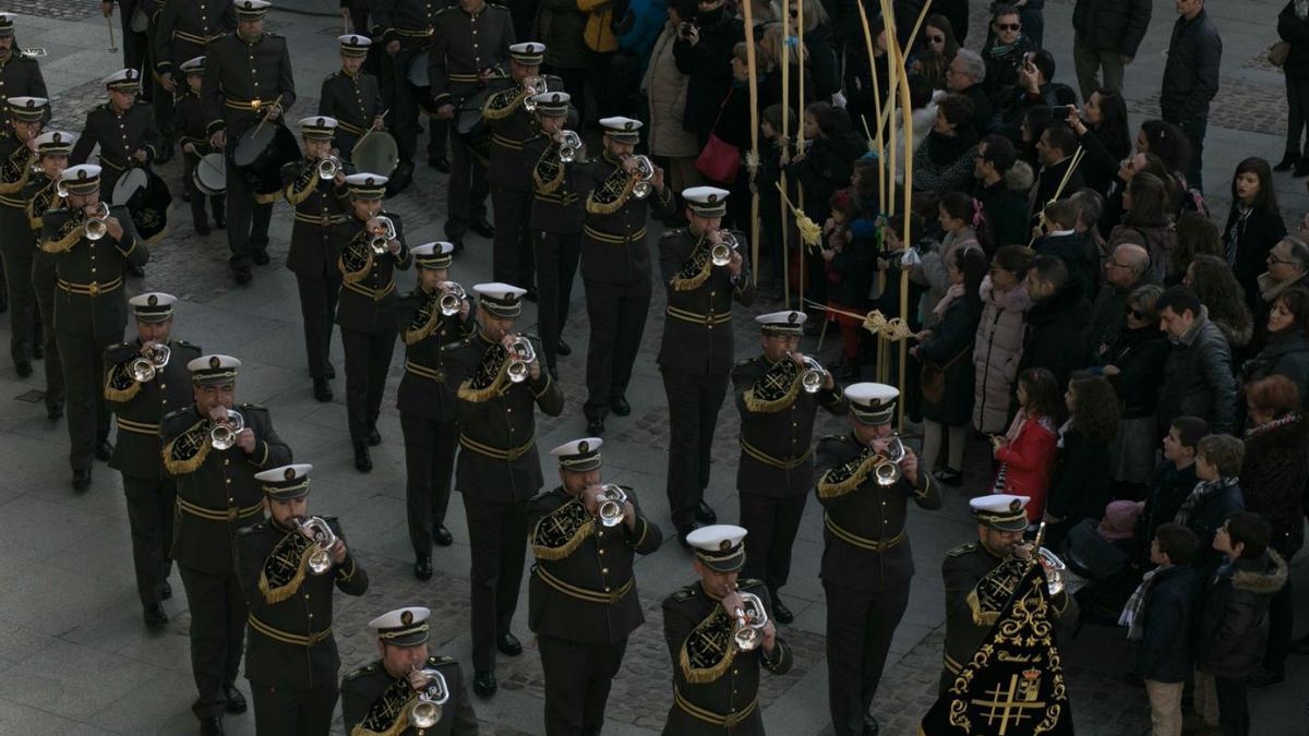 Banda de Música, durante la celebración del la procesión de La Borriquita.