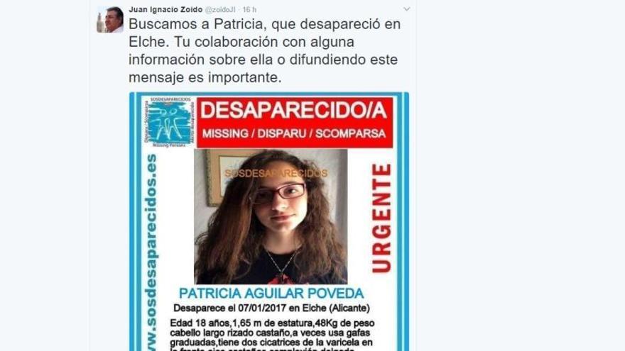 El ministro del Interior pide ayuda para encontrar a una joven ilicitana