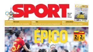 La portada de SPORT de hoy