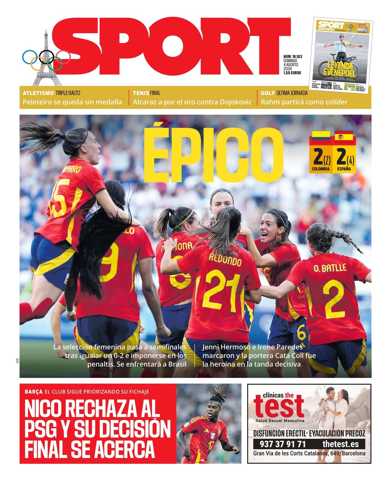 La portada de SPORT de hoy