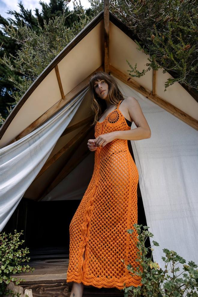 vestido naranja