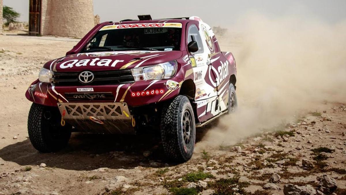 Al Attiyah ha dominado con su Toyota Hilux en la Baja Aragón