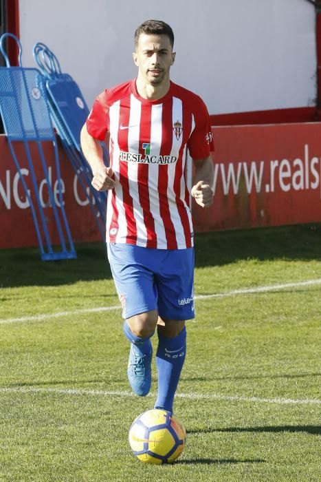 Presentación de Hernán Santana como nuevo jugador del Sporting