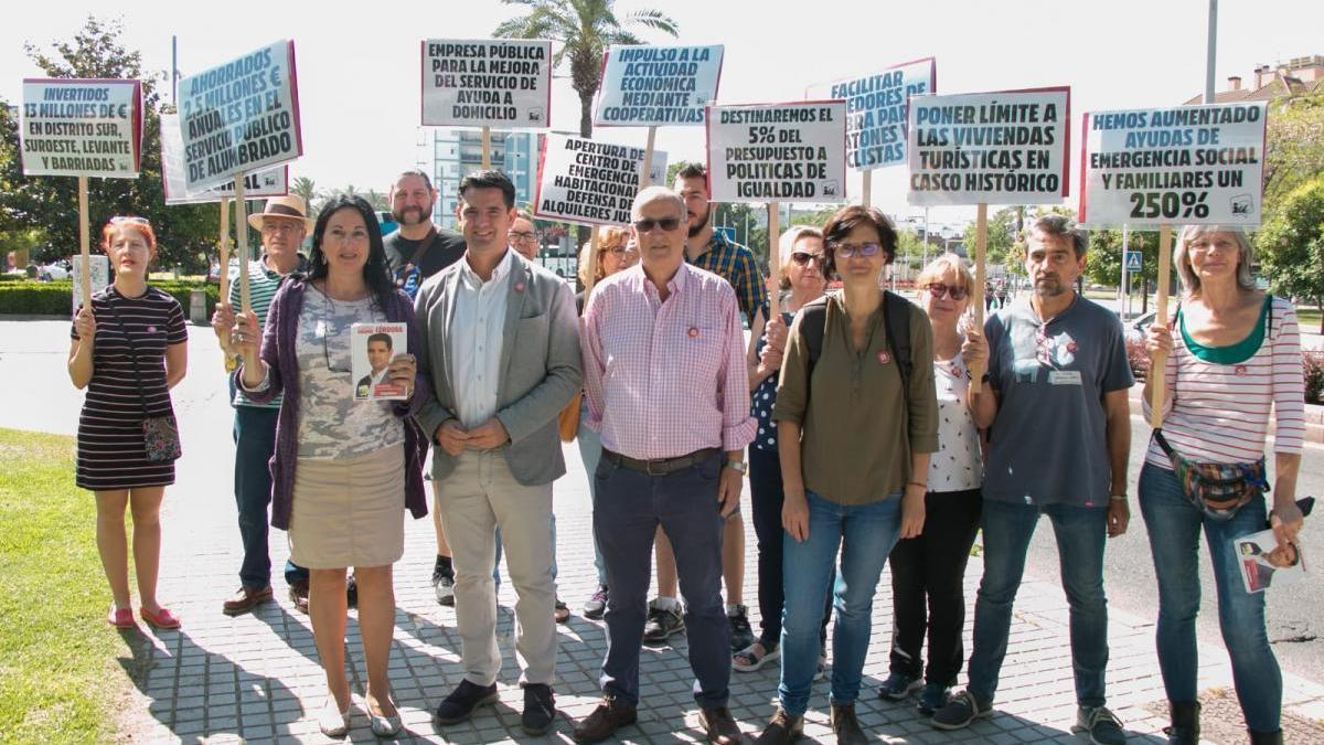 IU destaca que ha invertido 5 millones de euros en el distrito Sur, frente a los 650.000 del PP