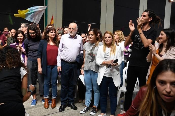 CANARIAS Y ECONOMIA. EDIFICIO MILLER. LAS PALMAS DE GRAN CANARIA. Mitin dePodemos con Irene Montero en el Edificio Elder del Parque Santa Catalina  | 31/03/2019 | Fotógrafo: Juan Carlos Castro